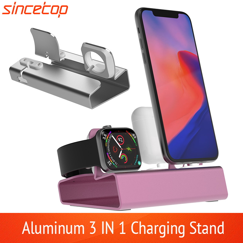 Watch Xs8 - アルミニウム3in 1充電ステーション,iPhone 16,15,14,13,12,11,x,8, Apple Watch, Airpods