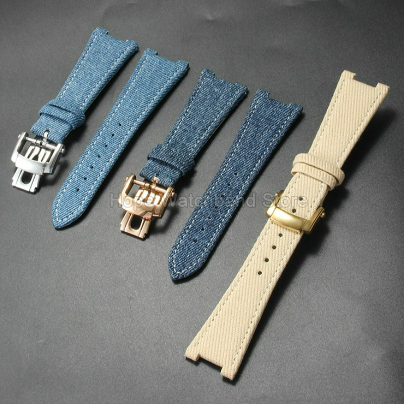Patek Philippe Watch Nautilus - 高品質ナイロンキャンバス製時計アクセサリー 25x13mm 凹型インターフェース パテックフィリップ ノーチラス PP5810G