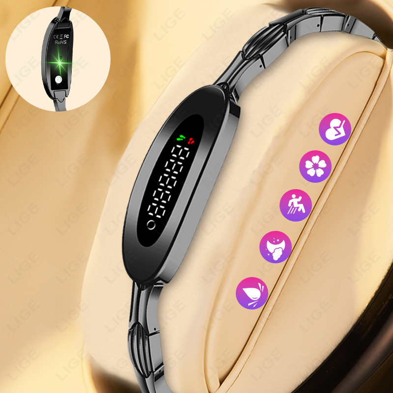 Couple Watches Smartwatch - LIGE メンズスマートブレスレット カップル用 女性用 心拍数健康モニター アクティビティスポーツフィットネストラッカー