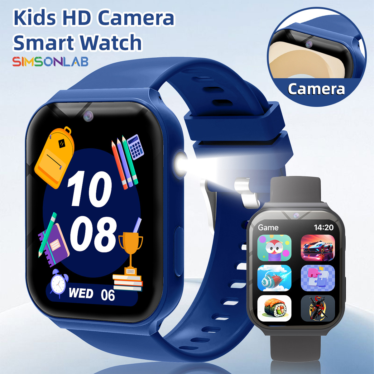 Smartwatch Watches For 12 Year Old Boy - 子供向け学習パートナー HDカメラ フラッシュライト マルチゲーム 電卓 子供の日