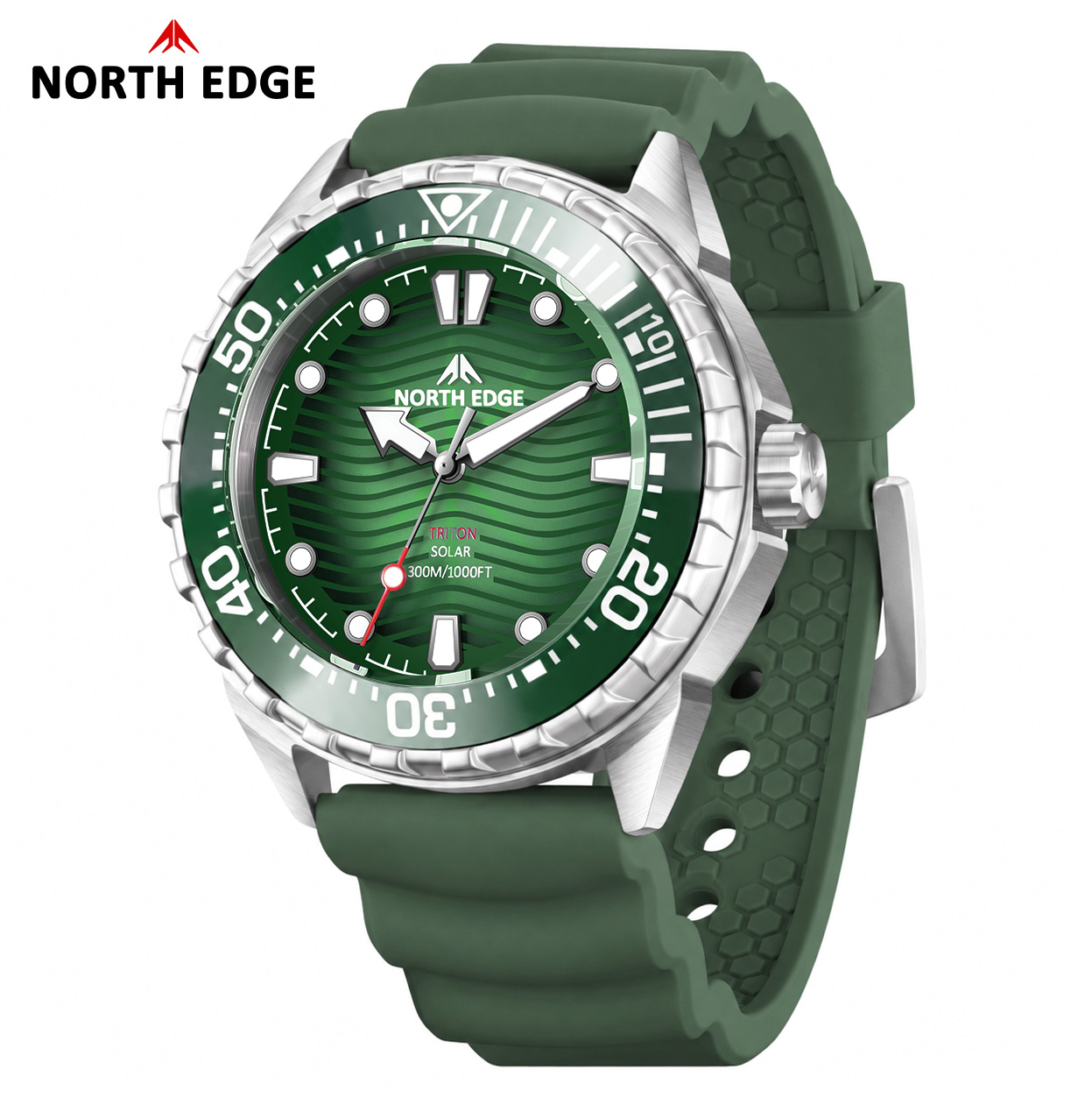 Solar Powered Watch - NORTH EDGE 2026 新型TRITONソーラー式ダイブウォッチ メンズ ラグジュアリークォーツウォッチ