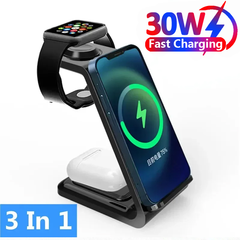Watch Xs8 - 30 ワット 3 で 1 ワイヤレス充電器スタンドドック