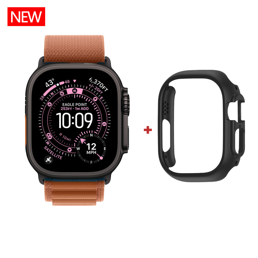 Smartwatch Apple Watches For Women - Apple Watch Ultra 4、2、3、49mm用カバーケース。保護アクセサリー、中空構造の硬質PCバンパーシェル。iWatch Series Ultra