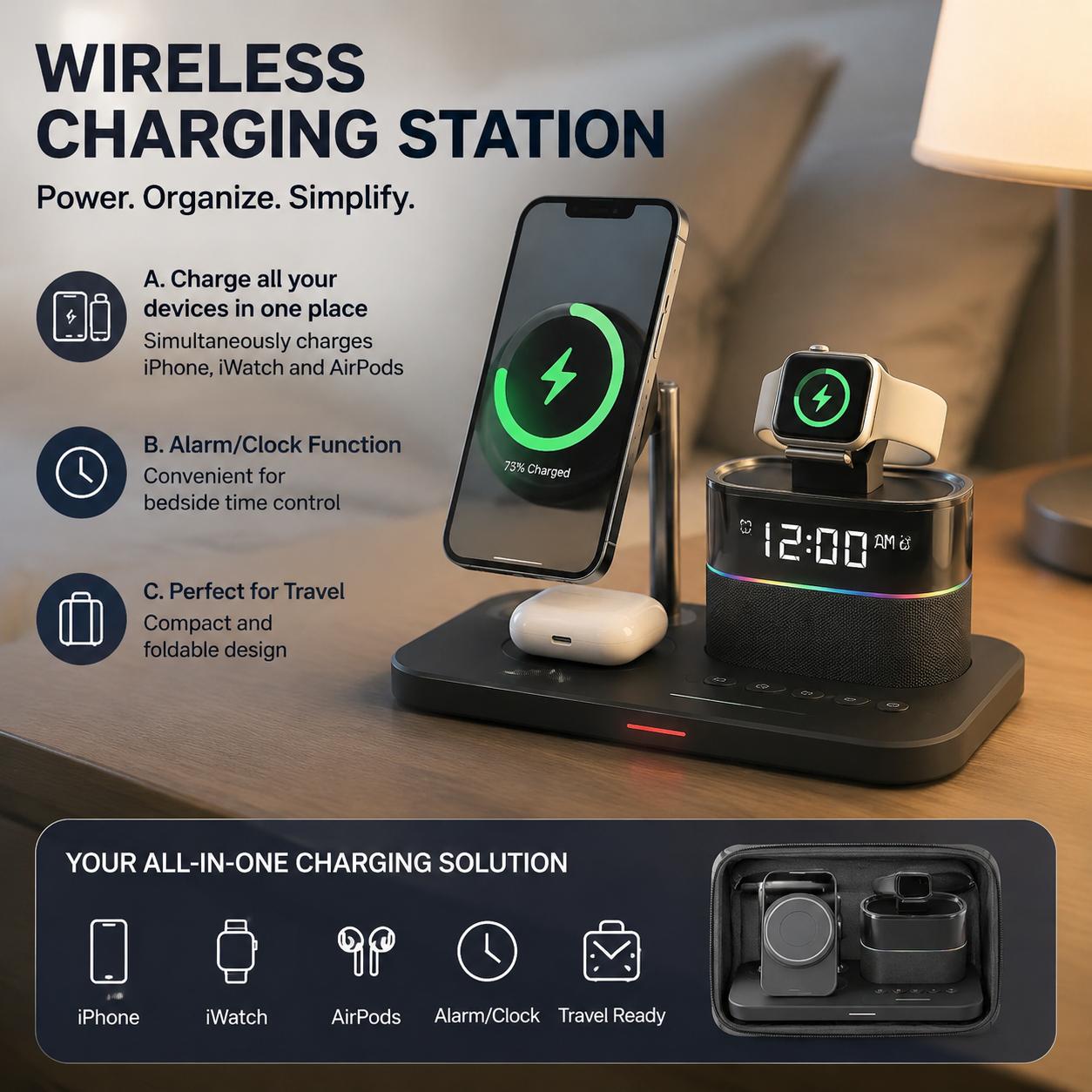 磁気ワイヤレス充電ステーション（iPhoneシリーズ12、1 - Smartwatch Phone Watches のレビューと価格