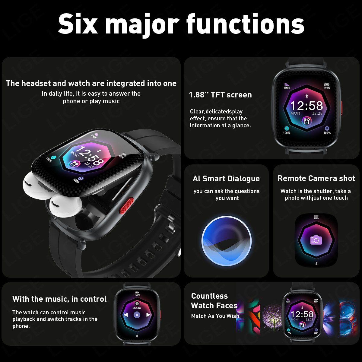 2026年型 2-in-1 TWSヘッドセット スマートウォ - Smartwatch Noise Watches For Women のレビューと価格