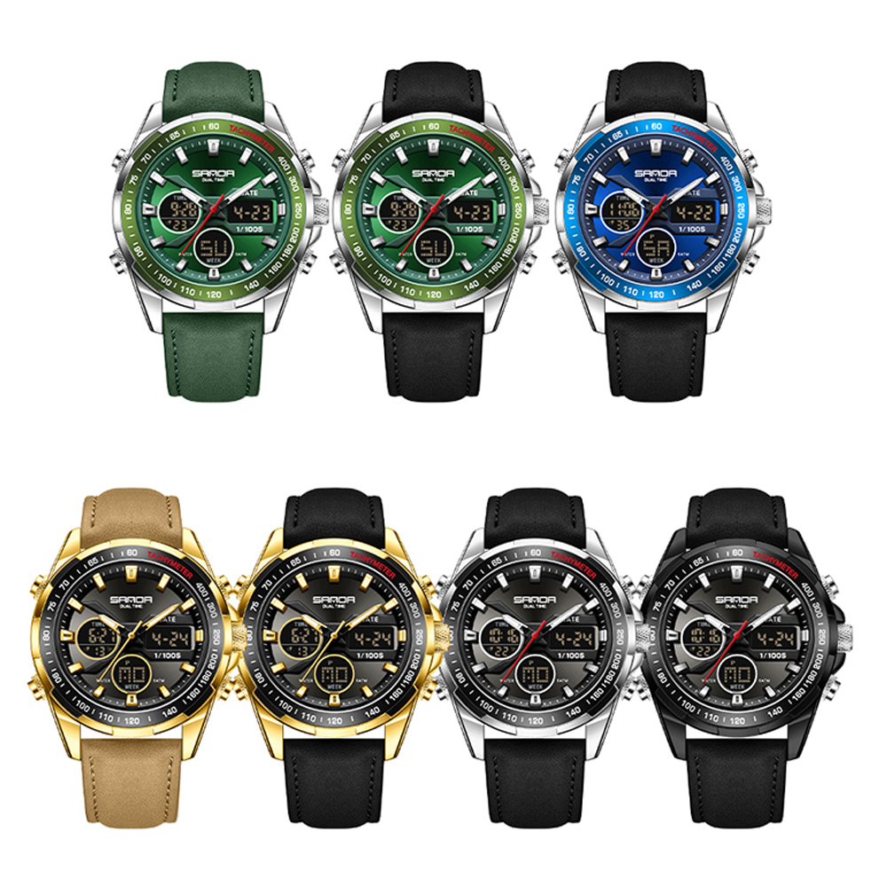 SANDA 高級クロノグラフメンズ腕時計トップブランドスポー - Smartwatch Watches For Men Digital のレビューと価格