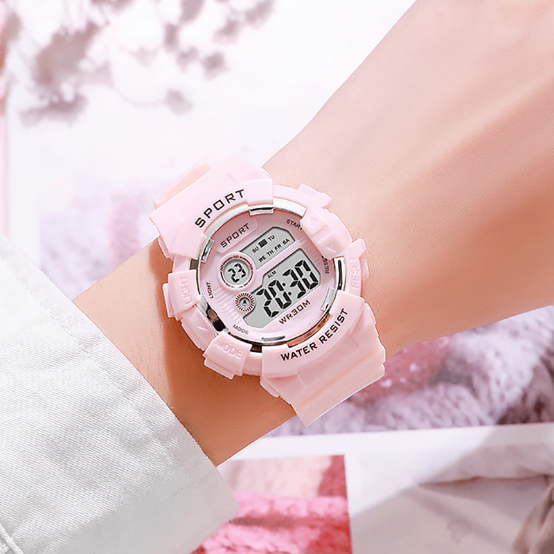 ファッションキッズ腕時計発光防水スポーツデジタル腕時計目覚ま - Smartwatch Watches For Kid Boy With Alarm のレビューと価格
