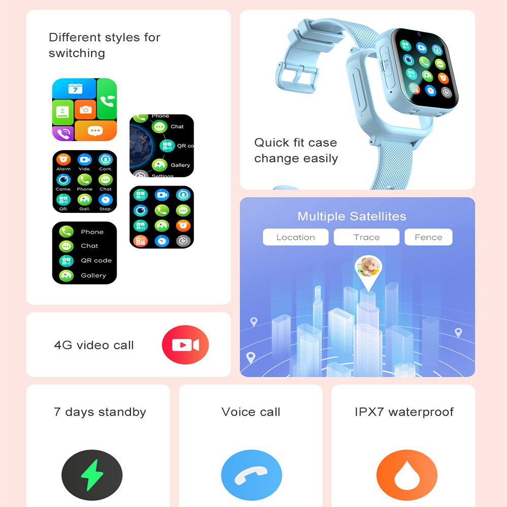 スマートウォッチ キッズ 4G GPS WIFI ビデオ通話 - Smartwatch Watches For 12 Year Old Boy のレビューと価格