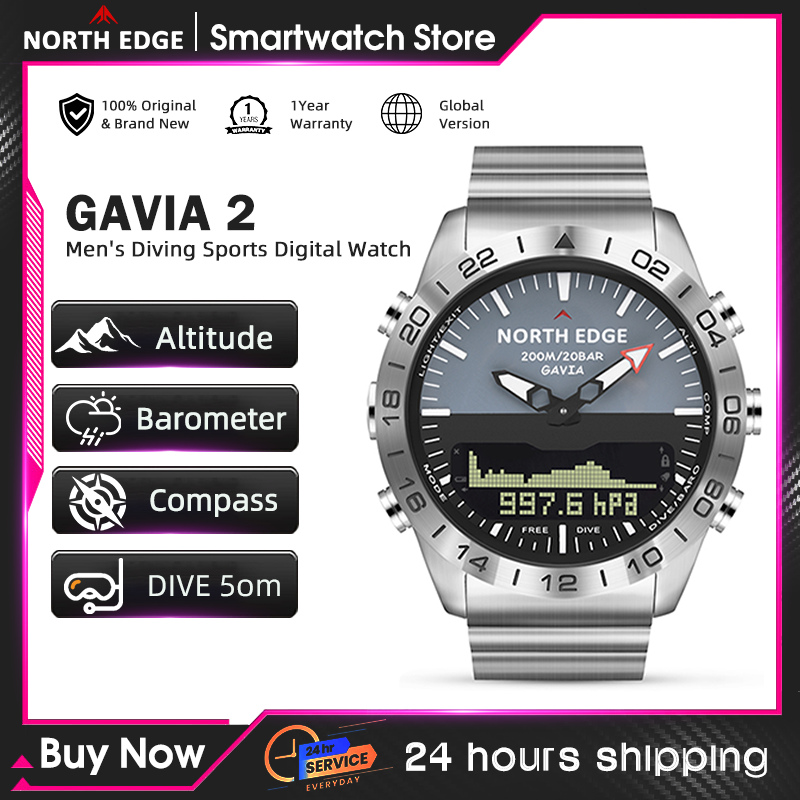 NORTH EDGE メンズ ダイブウォッチ ミリタリー ア - Smartwatch Army Watches For Men のレビューと価格