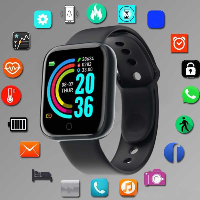 男性と女性のためのスマートウォッチ,スポーツモード,音楽コン - Smartwatch Watches For Men Digital のレビューと価格