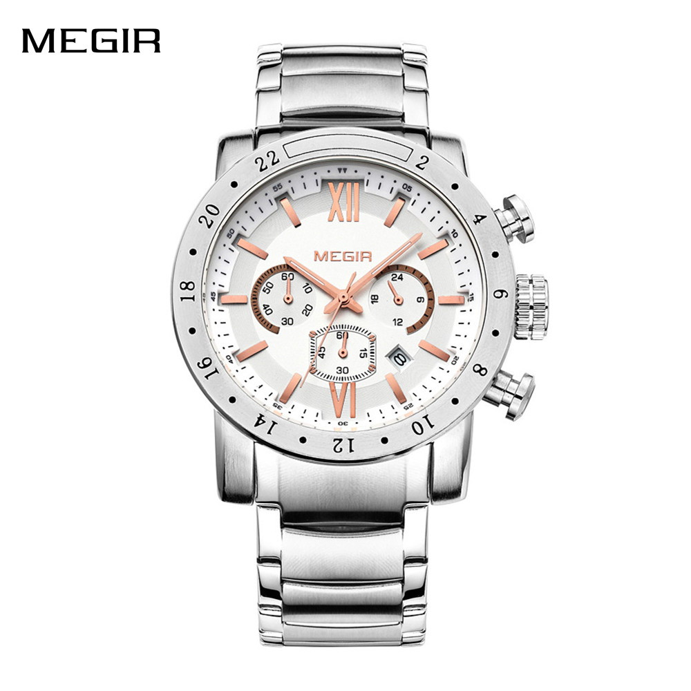 MEGIR ステンレススチール カジュアル腕時計 メンズ 防 - Smartwatch Watches For Men Digital のレビューと価格