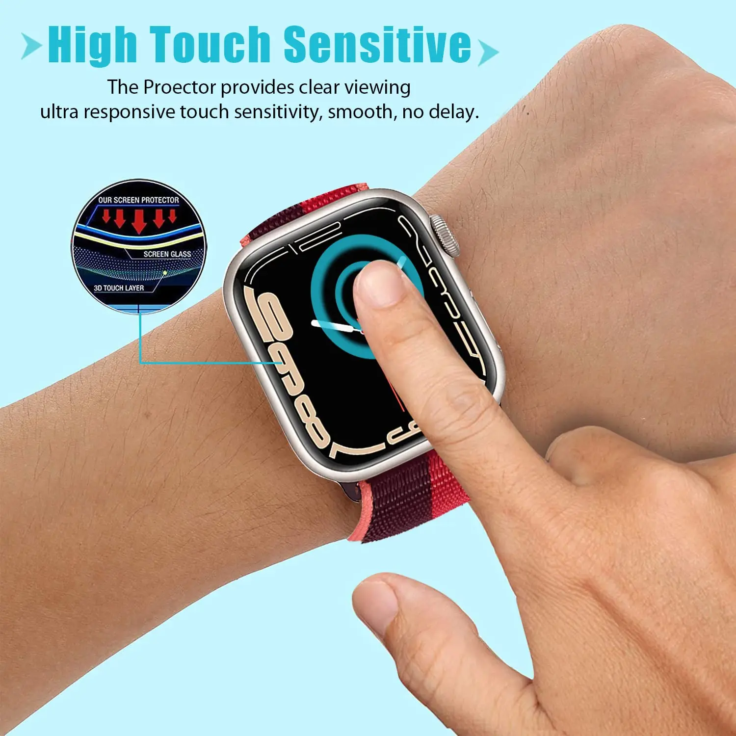3D 強化ガラス Apple Watch バンド 41 ミリ - Iwatch Smartwatch Series 7 のレビューと価格