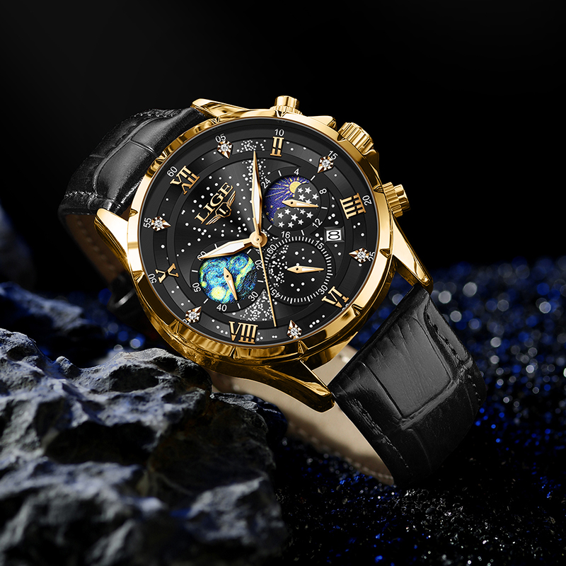 LIGE 2026 トップ高級ブランド男性本革スポーツ腕時計 - Smartwatch Army Watches For Men のレビューと価格