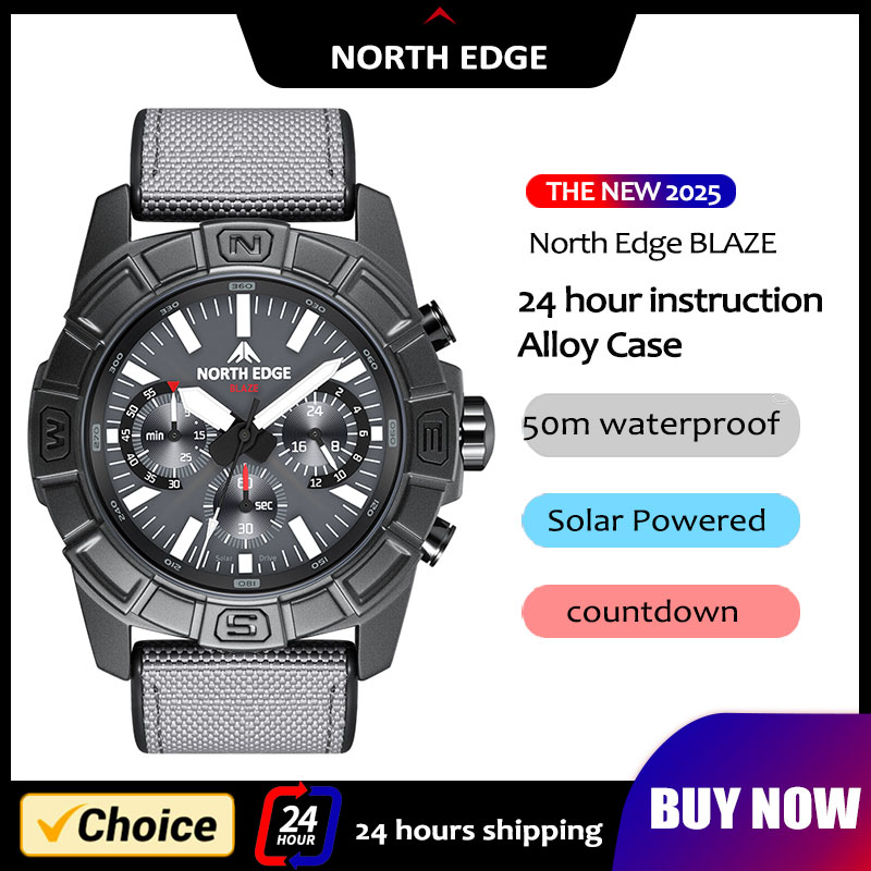 ノースエッジ 2025 ブレイズ男性クォーツ時計ソーラーパワ - Smartwatch Army Watches For Men のレビューと価格