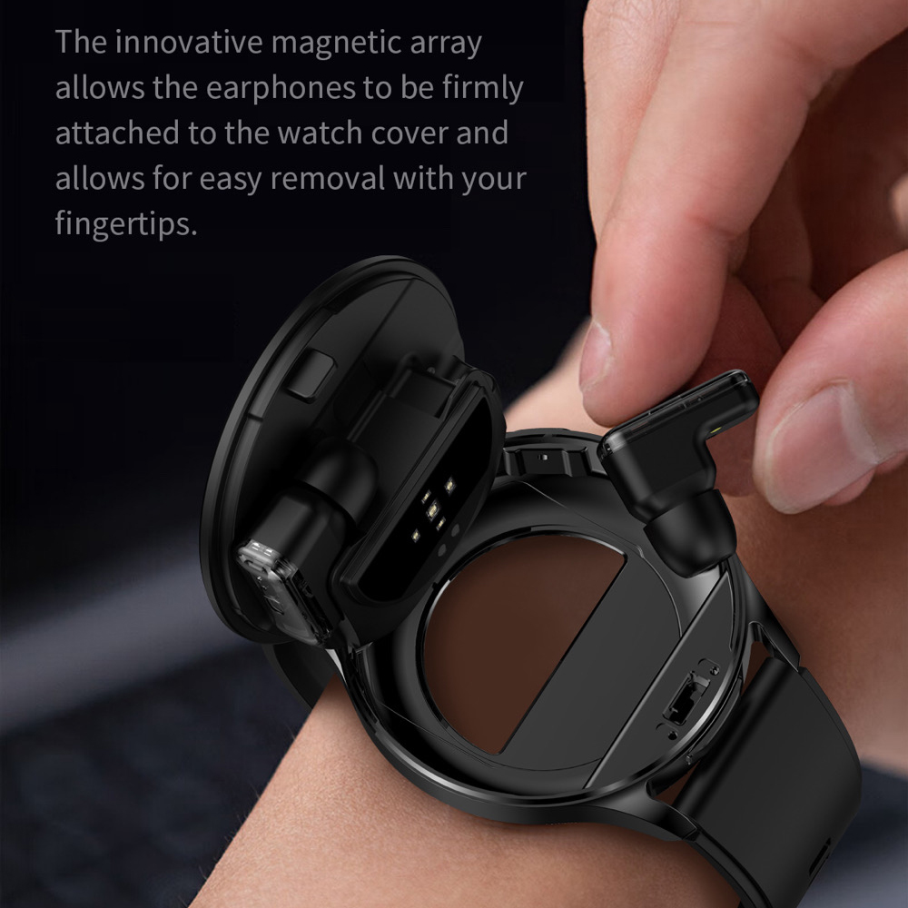 男性と女性のためのtwsスマートヘッドセットウォッチ、スポー - Smartwatch Noise Watches For Women のレビューと価格