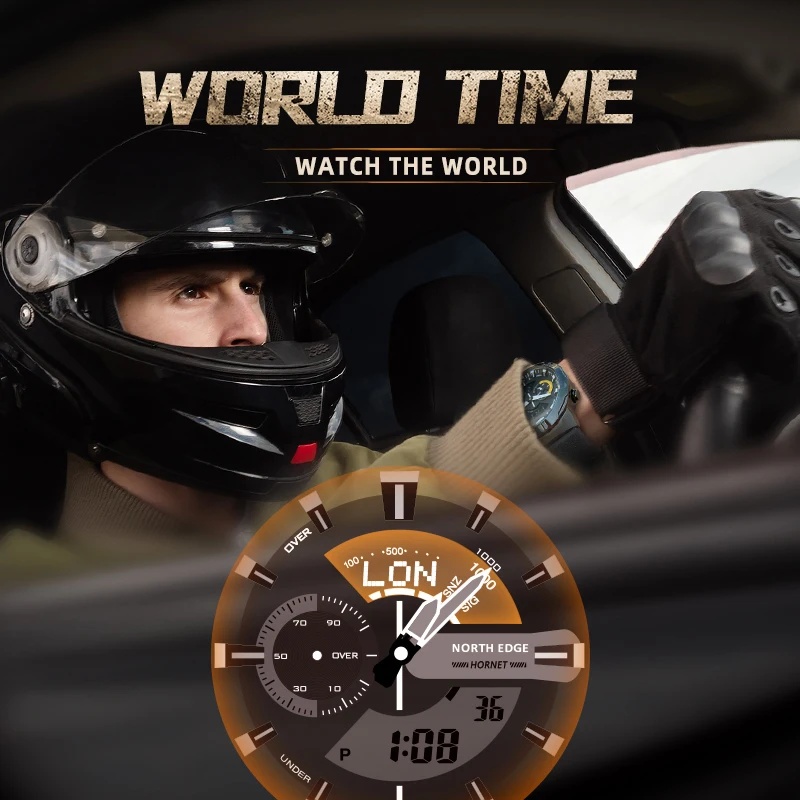 NORTH EDGE メンズスマートウォッチ 世界時計 カウ - Smartwatch Army Watches For Men のレビューと価格