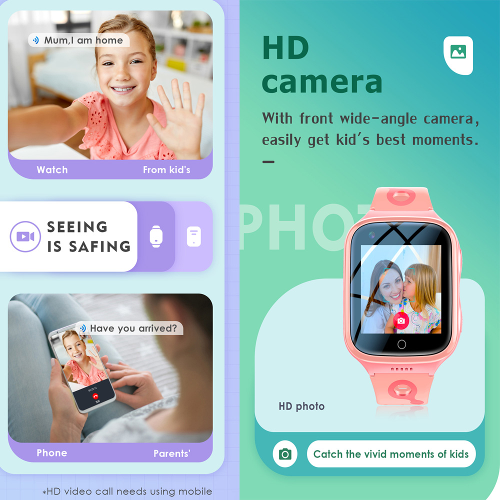 4Gスマートウォッチ キッズ GPS WiFi ビデオ通話  - Smartwatch Watches For Kid Boy With Alarm のレビューと価格