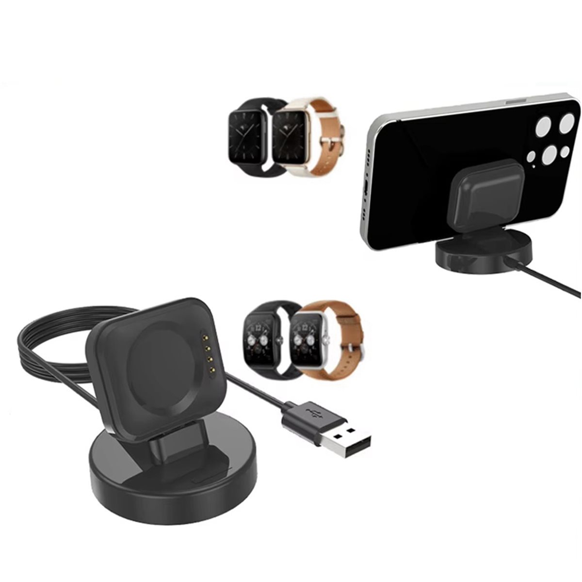 更新しました。 2X 充電器ドックステーション携帯電話ホルダ - Smartwatch Phone Watches のレビューと価格