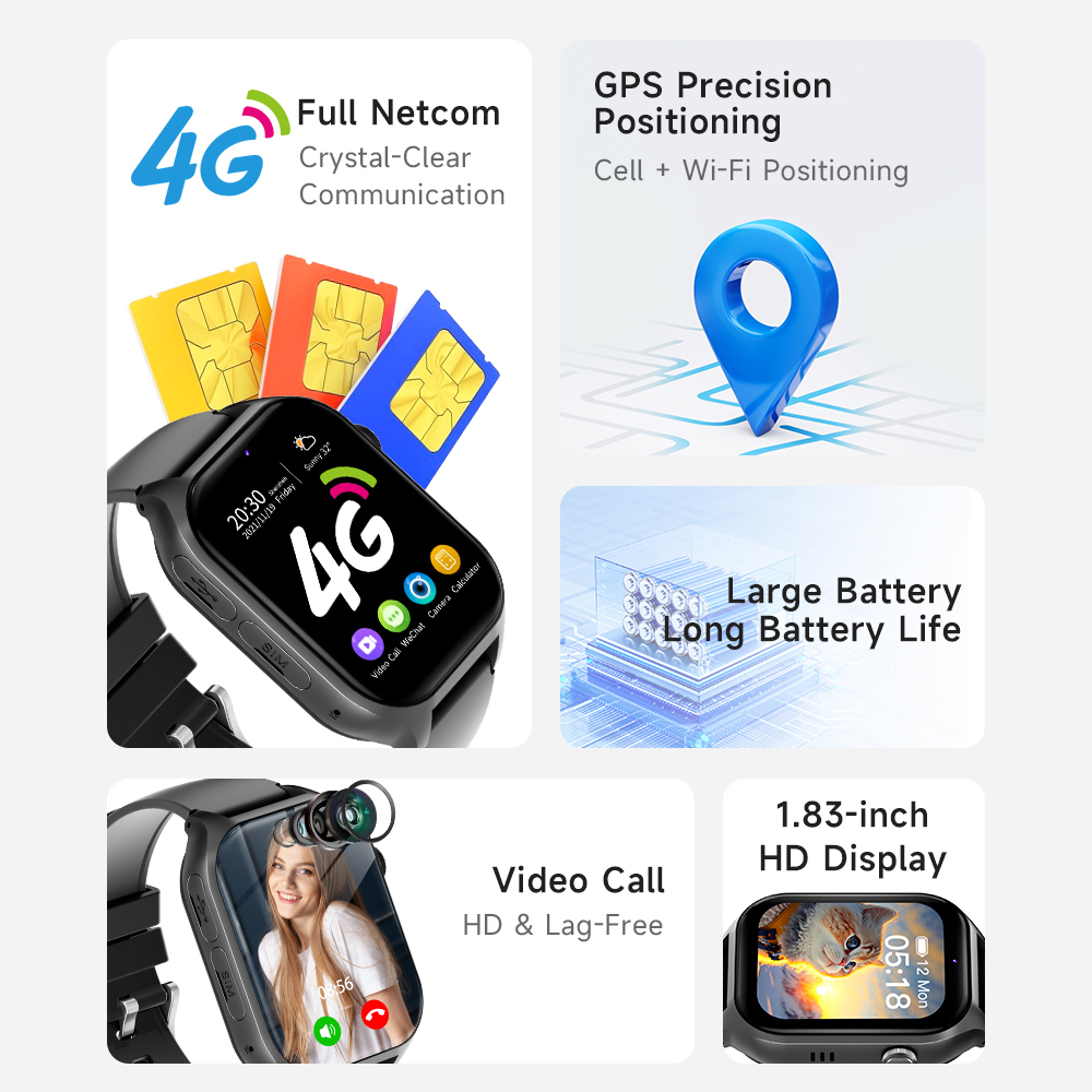 スマートウォッチ 4G キッズ GPS AGPS LBS S - Smartwatch Watches For 12 Year Old Boy のレビューと価格