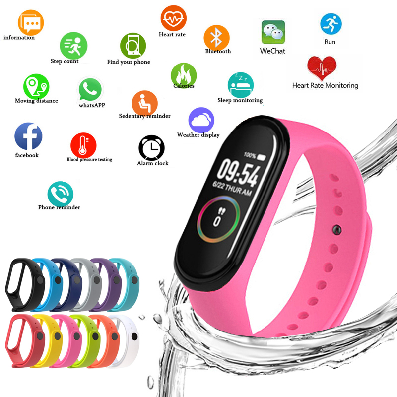 女性用m4スマートウォッチ,ledディスプレイ付きスポーツリ - Smartwatch Watches For Women Brands のレビューと価格