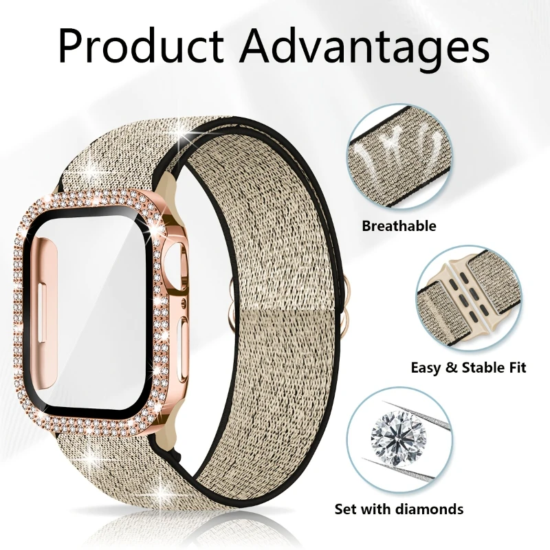 バンド + ケース Apple Watch 45 ミリメート - Smartwatch Apple Watches For Women のレビューと価格