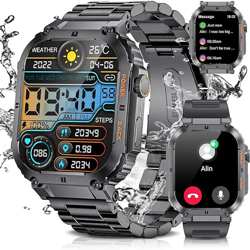 Lige-男性用アウトドアスポーツフィットネススマートウォッ - Smartwatch Watches For Men Digital のレビューと価格