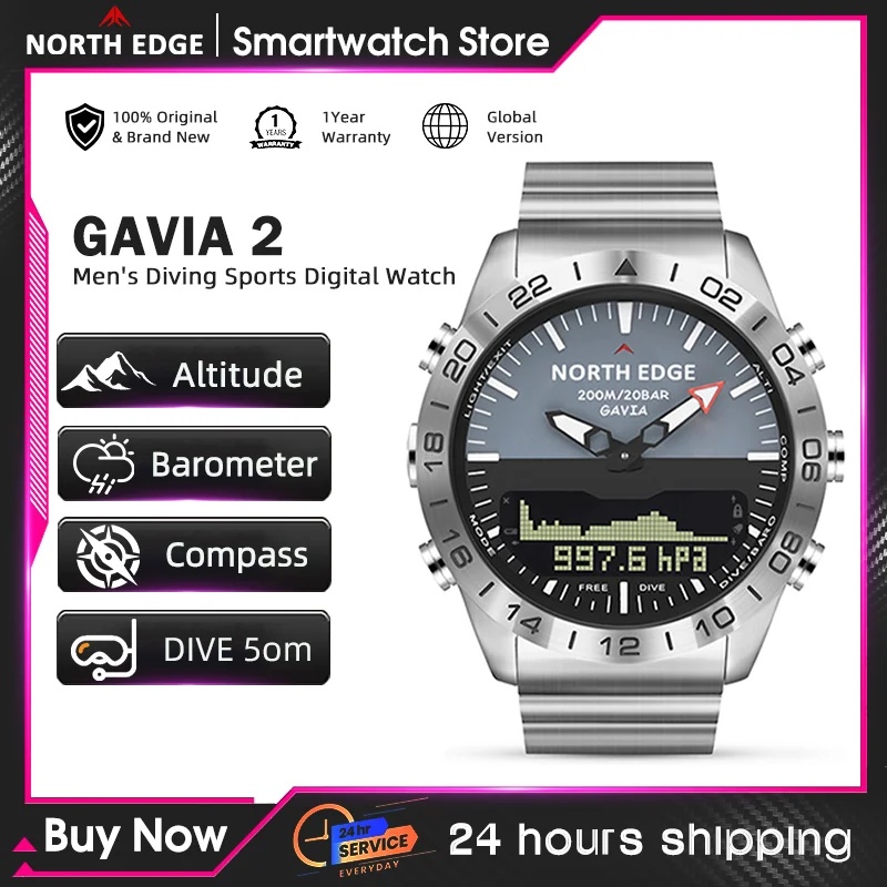 NORTH EDGE メンズダイブウォッチ ミリタリーアーミ - Smartwatch Army Watches For Men のレビューと価格