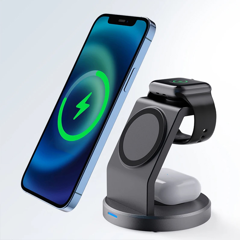 3in1 ワイヤレス充電スタンド 携帯電話ホルダー iPho - Smartwatch Phone Watches のレビューと価格