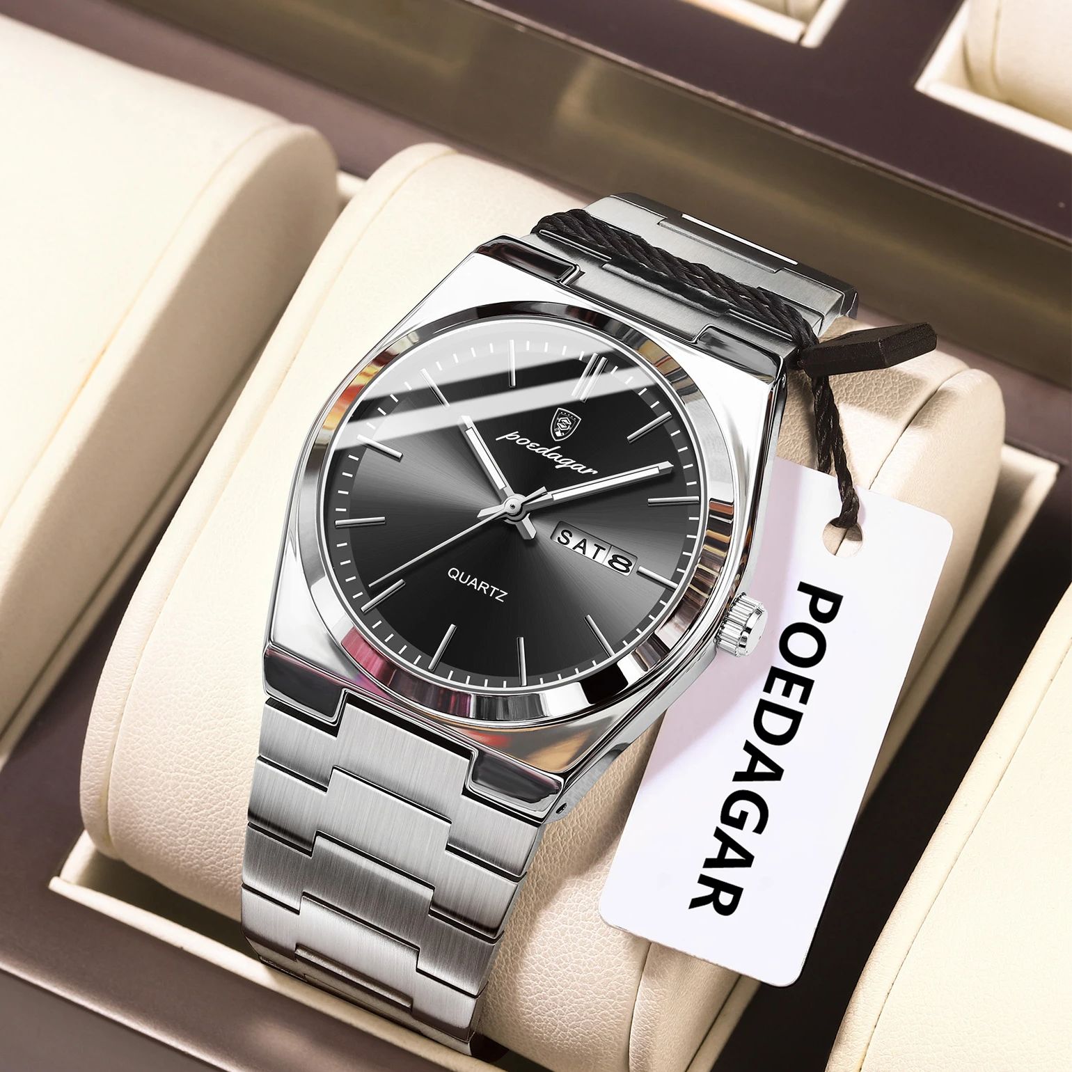 POEDAGAR 高級メンズクォーツ腕時計 防水 夜光 日付 - Patek Philippe Watch Nautilus のレビューと価格