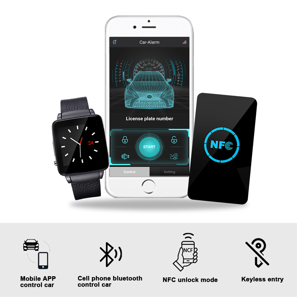 NFC携帯電話腕時計改造車NFCキーレスアクセスシステムスマ - Smartwatch Phone Watches のレビューと価格