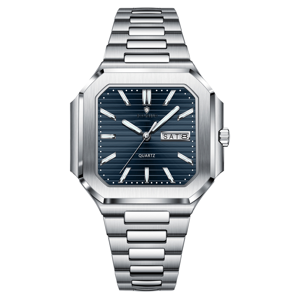 新しいブルーストライプ自動腕時計男性用高品質ファッションクォ - Patek Philippe Watch Nautilus のレビューと価格