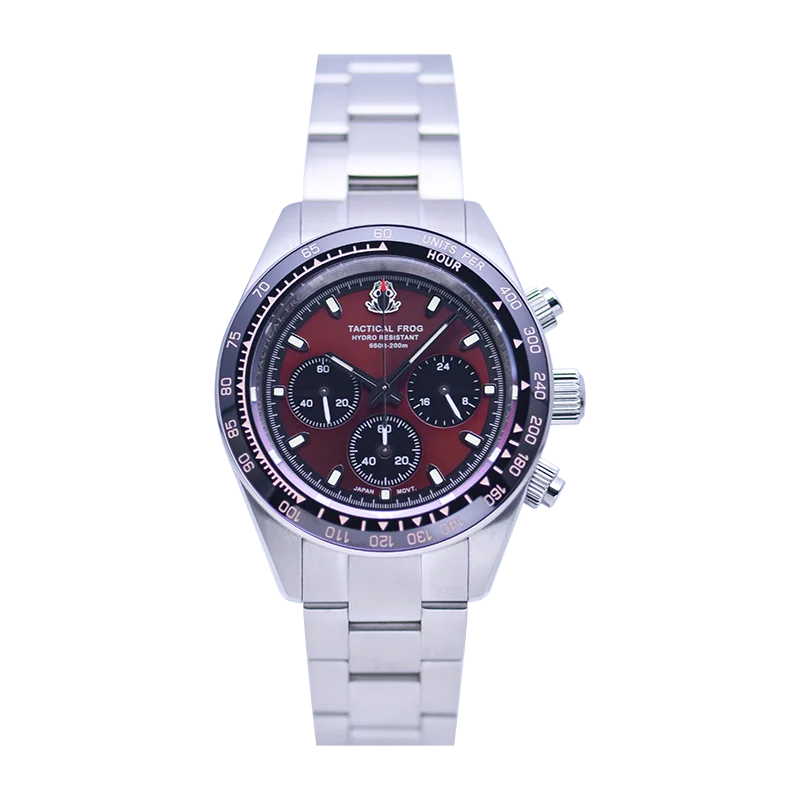 戦術的なカエルメンズ腕時計ステンレス鋼クロノグラフ腕時計サフ - Solar Powered Watch のレビューと価格