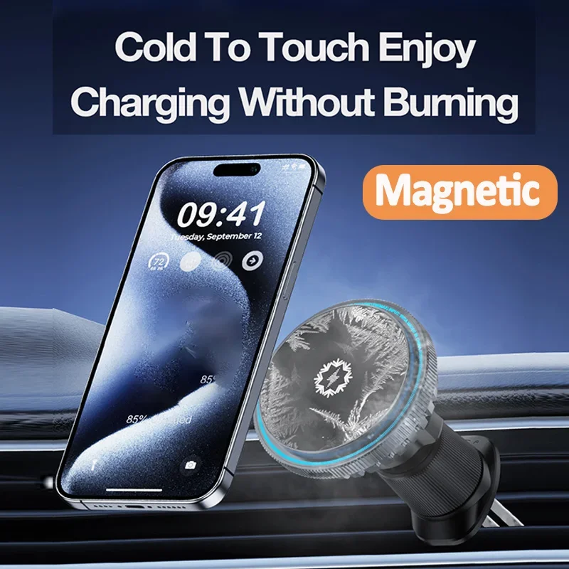 冷却機能付きマグネット式車載ワイヤレス充電器 エアコン吹き出 - Smartwatch Phone Watches のレビューと価格