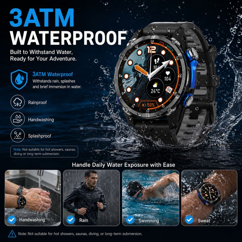 2026年新型アーミーグレードTANK GPSオフラインマッ - Smartwatch Army Watches For Men のレビューと価格