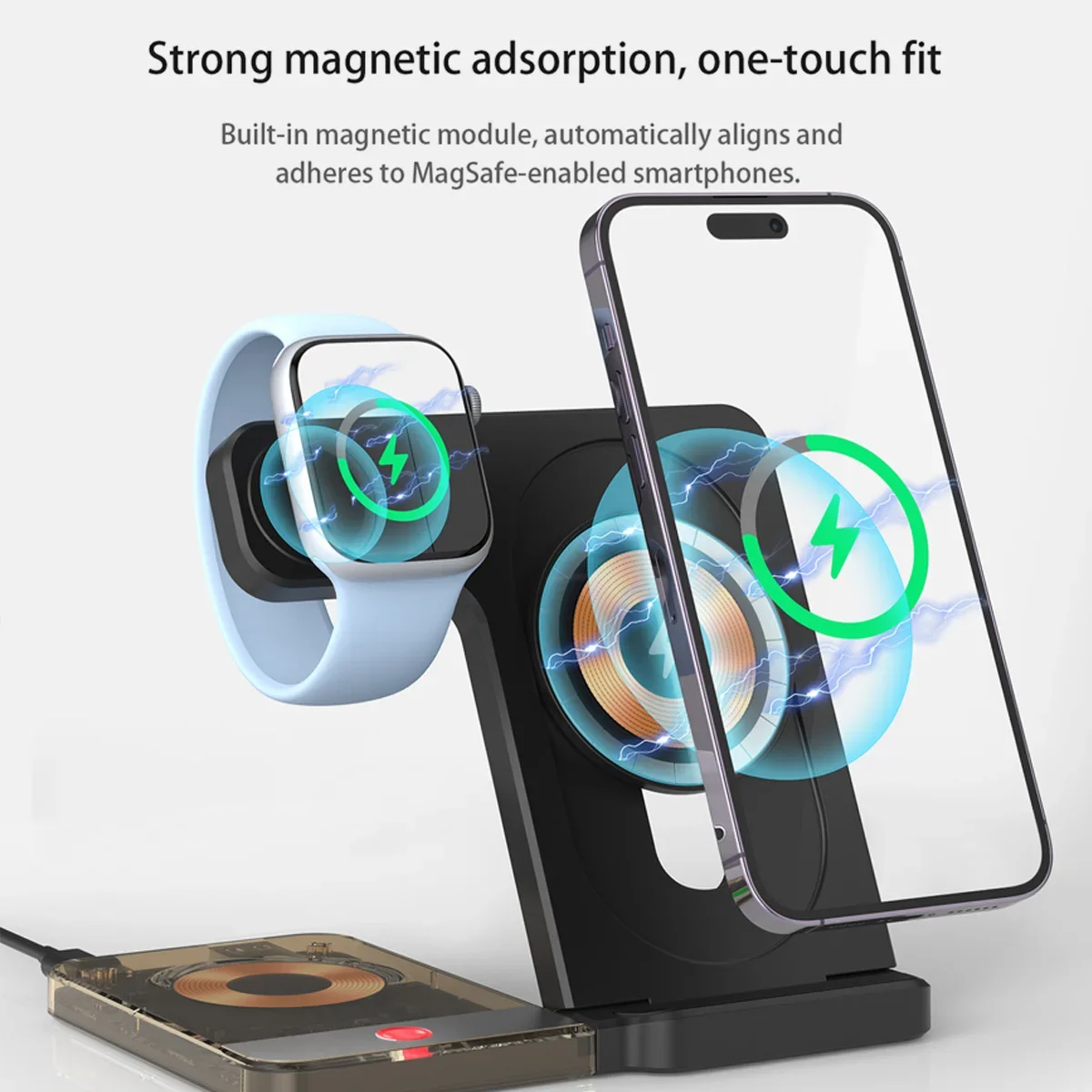 15W MagSafe対応ワイヤレス充電スタンド - iPh - Smartwatch Phone Watches のレビューと価格