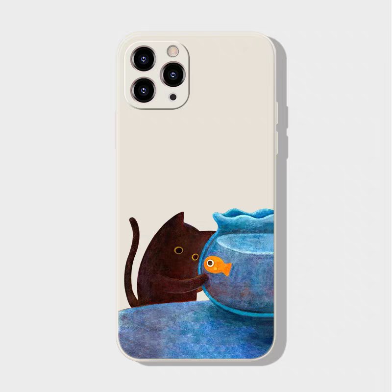 魚観察猫柄スマホケース iPhone 17 16 15 14 - Watch Xs8 のレビューと価格