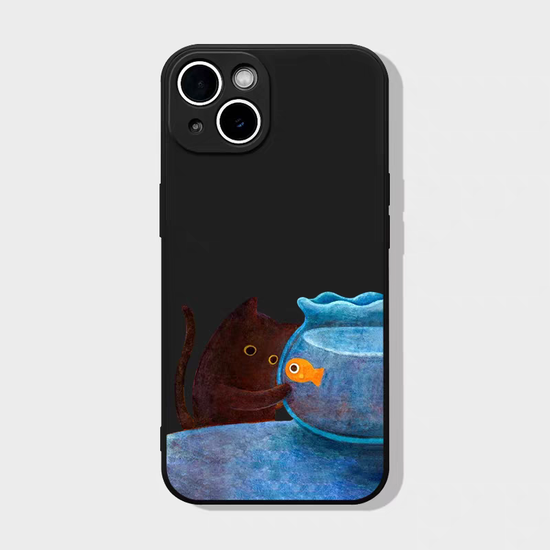 魚観察猫柄スマホケース iPhone 17 16 15 14 - Watch Xs8 のレビューと価格
